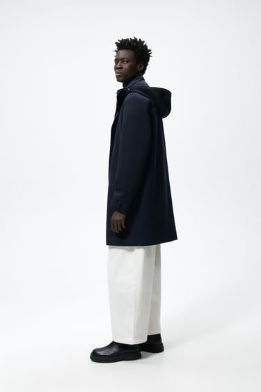 Image 0 of COAT WITH DETACHABLE COLLAR from Zara