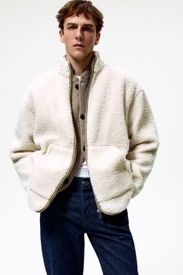 Image 0 of FAUX SHEARLING OVERSHIRT from Zara