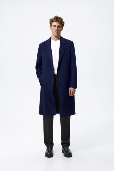 Image 0 of DOUBLE-FACED WOOL BLEND COAT from Zara