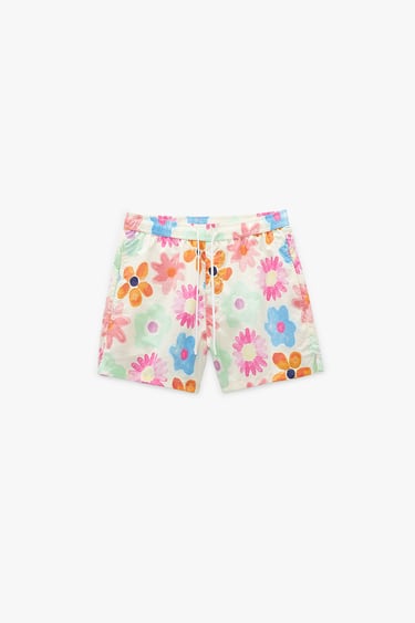 FLORAL PRINT SWIMMING TRUNKS