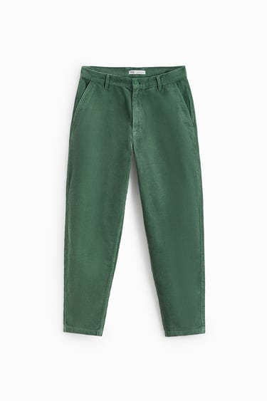CORDUROY CARROT FIT TROUSERS