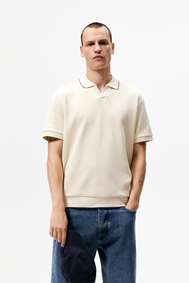 Image 0 of TEXTURED POLO SHIRT from Zara