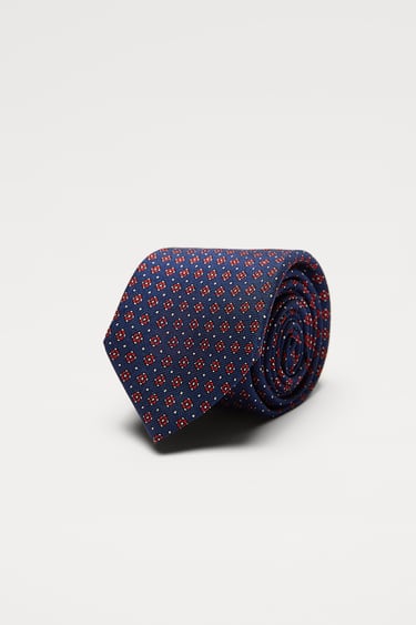 Image 0 of TIE WITH FLORAL PRINT from Zara
