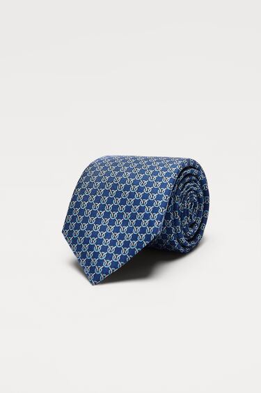 Image 0 of TIE WITH A GEOMETRIC PRINT from Zara