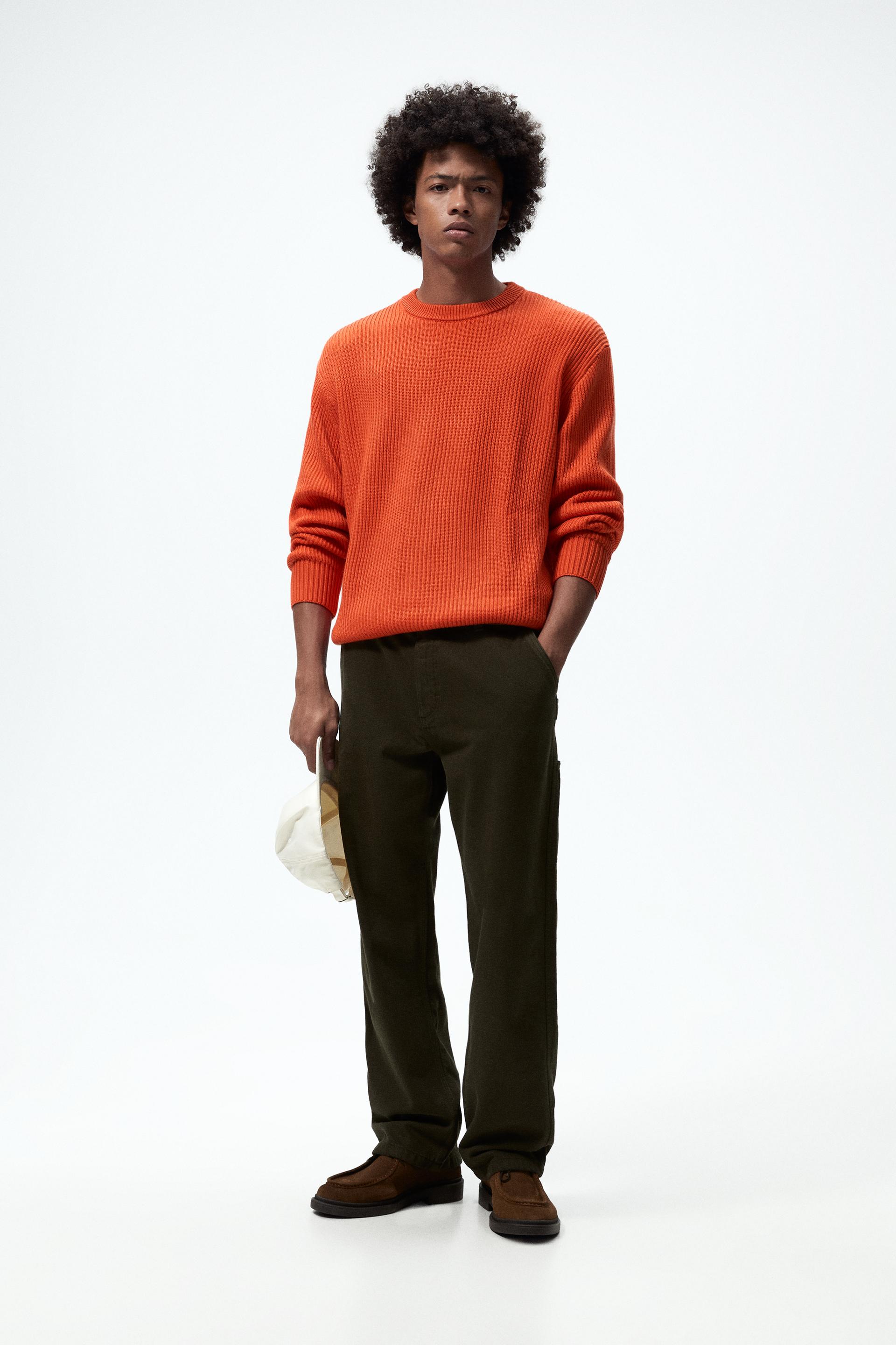 TEXTURED SWEATER - Navy blue | ZARA 