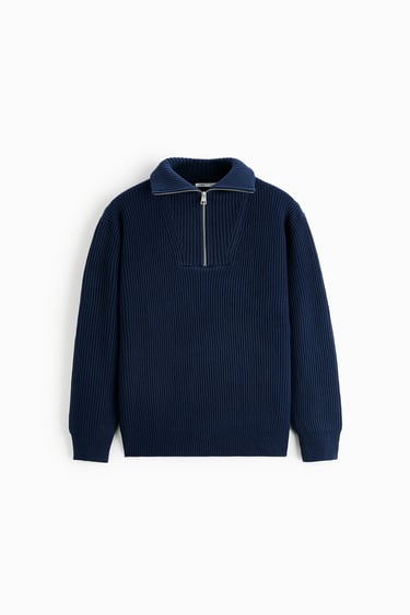 Image 0 of HIGH NECK SWEATER WITH ZIP from Zara