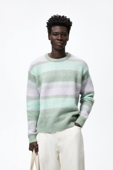 Image 0 of STRIPED JACQUARD SWEATER from Zara