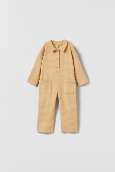 Image 0 of TEXTURED UTILITY JUMPSUIT from Zara