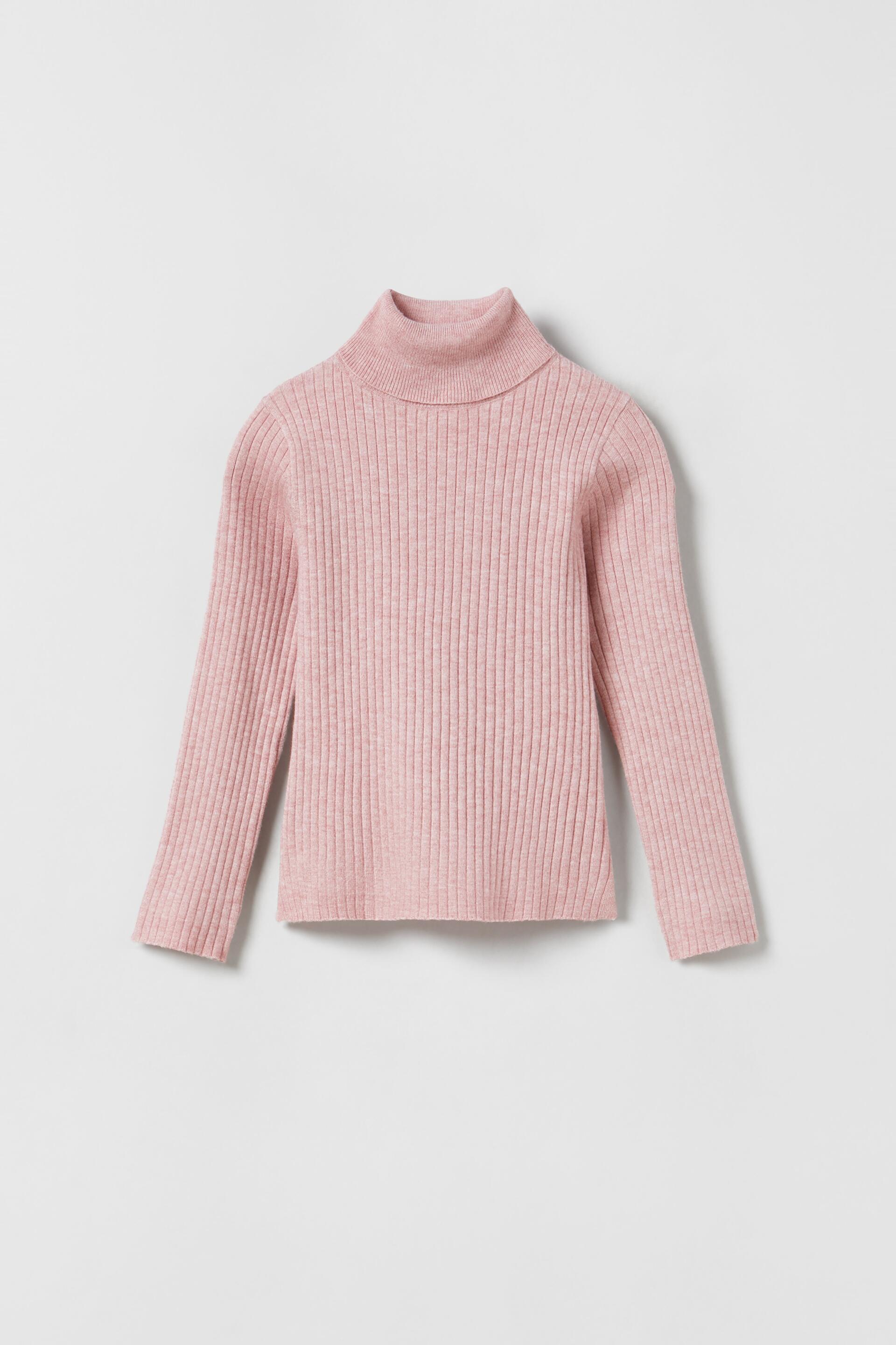 Kids Zara - Turtleneck Sweater - 8-9 Years (130 cm) -Mid-Pink - Unisex