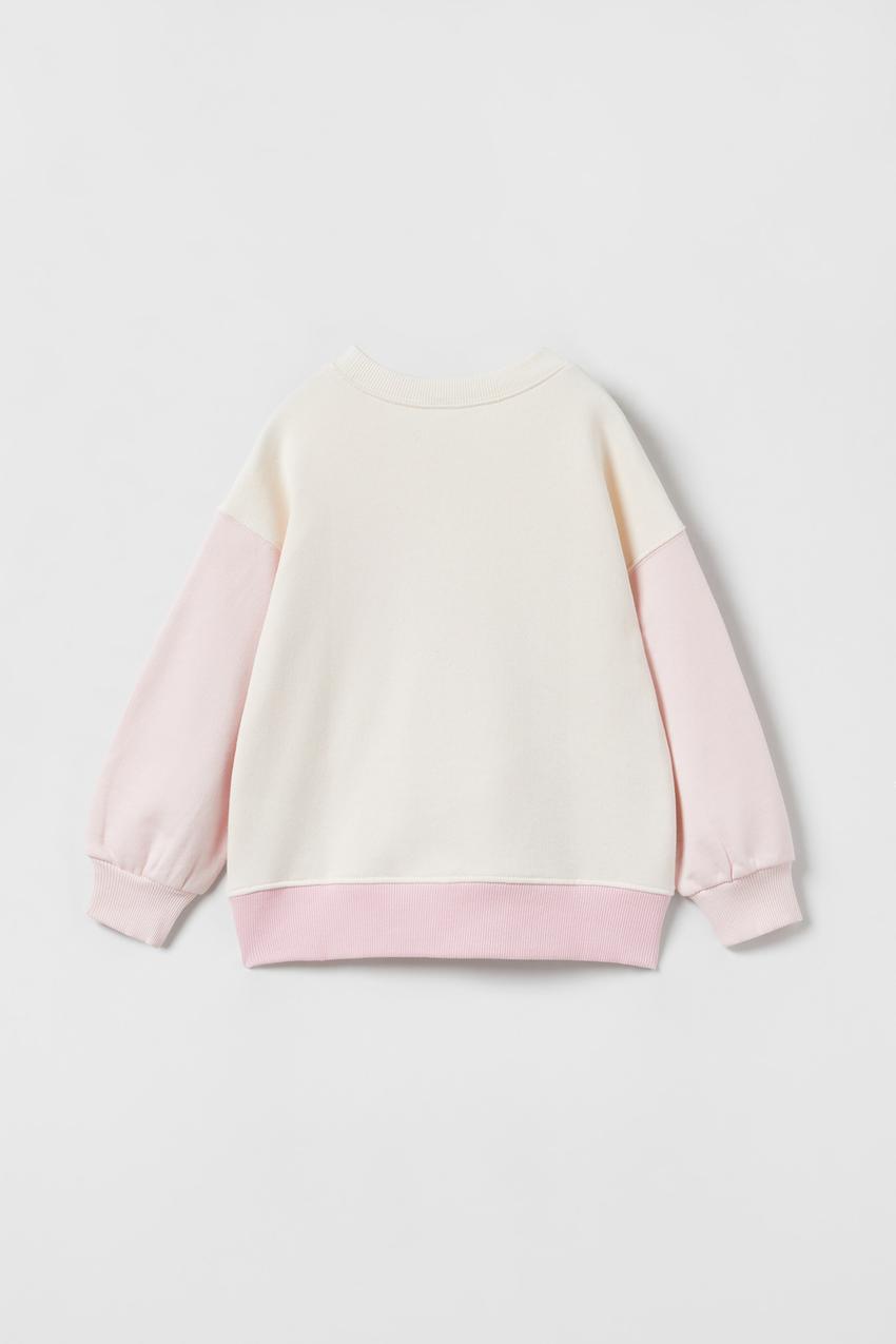 COLOUR BLOCK EMBOSSED SWEATSHIRT - Pink | ZARA Angola