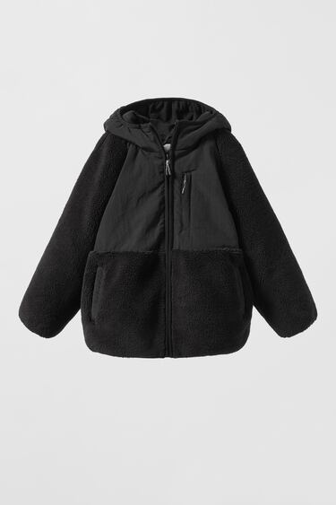 Image 0 of FAUX SHEARLING JACKET from Zara