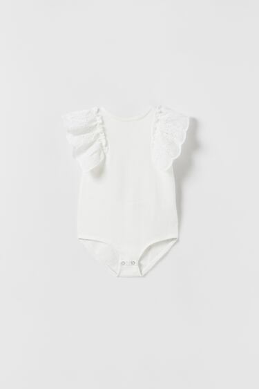 BODYSUIT TOP WITH SWISS EMBROIDERY