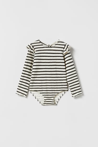 Image 0 of DOUBLE SIDED STRIPED SHIRT BODYSUIT from Zara