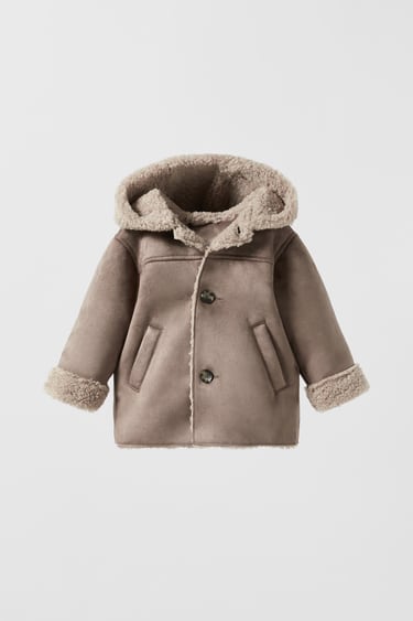 Image 0 of FAUX SHEARLING DOUBLE-FACED JACKET from Zara