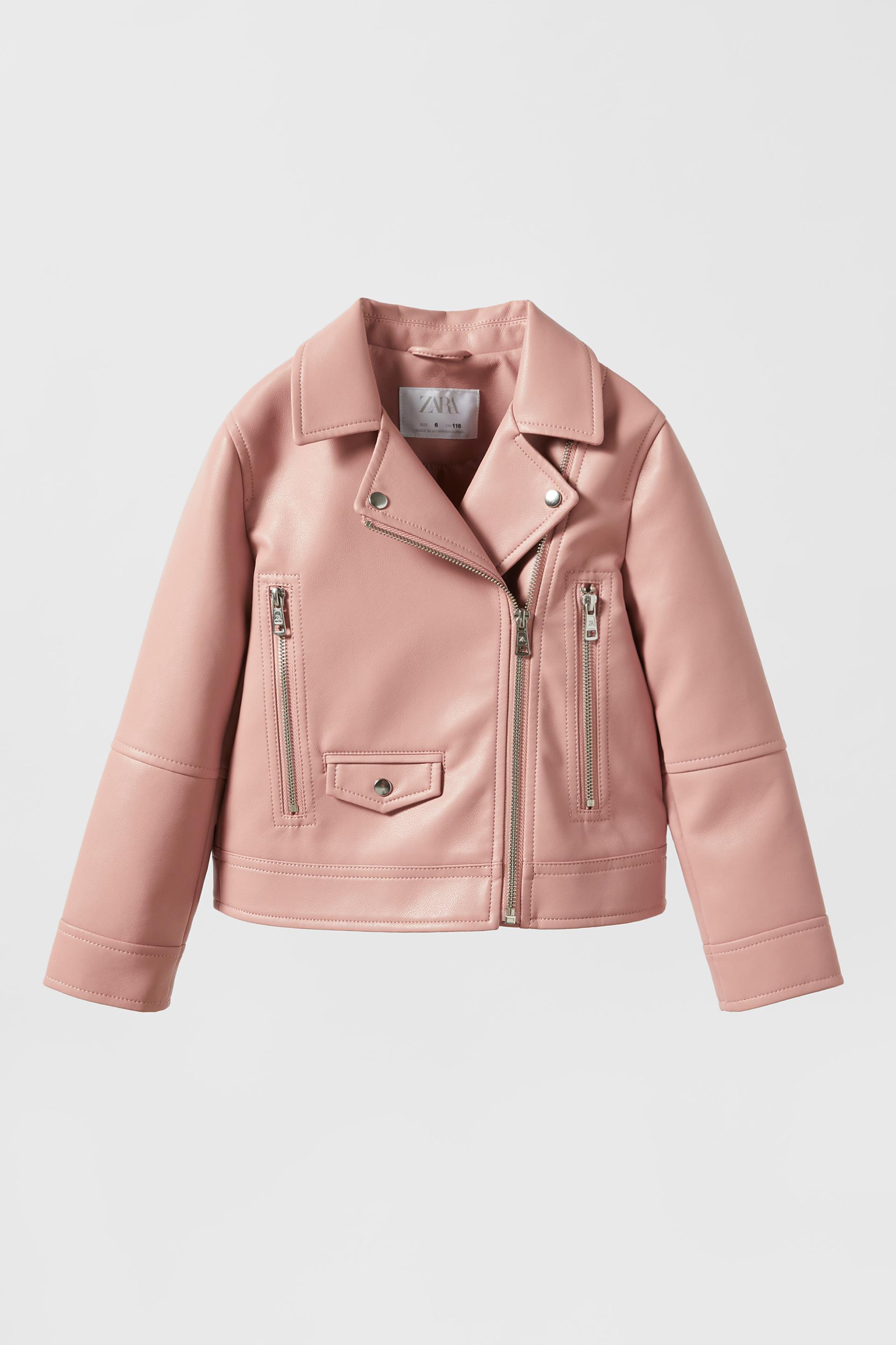 CAZADORA BIKER EFECTO - Rosa ZARA Chile