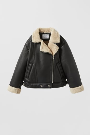 Image 0 of COMBO DOUBLE FACED BIKER JACKET from Zara