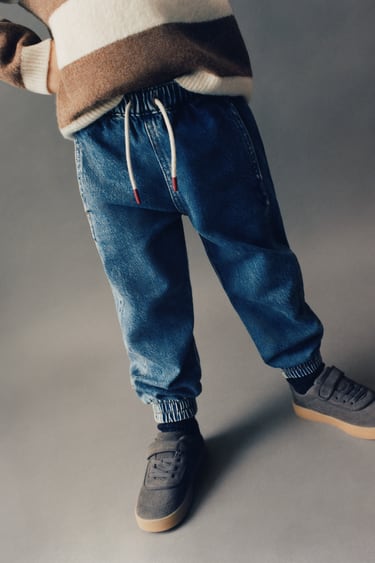 Image 0 of JOGGER JEANS WITH DRAWSTRINGS from Zara