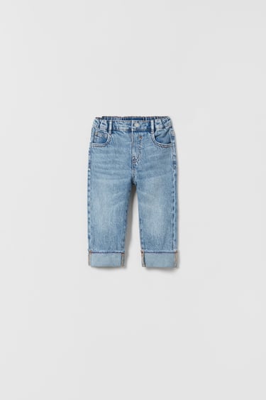 Image 0 of RELAXED FIT EMBROIDERED JEANS from Zara