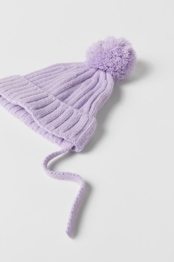 zara pom pom beanie