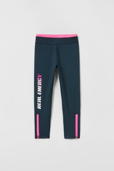 Image 0 of SPORTY LEGGINGS WITH ZIPS from Zara