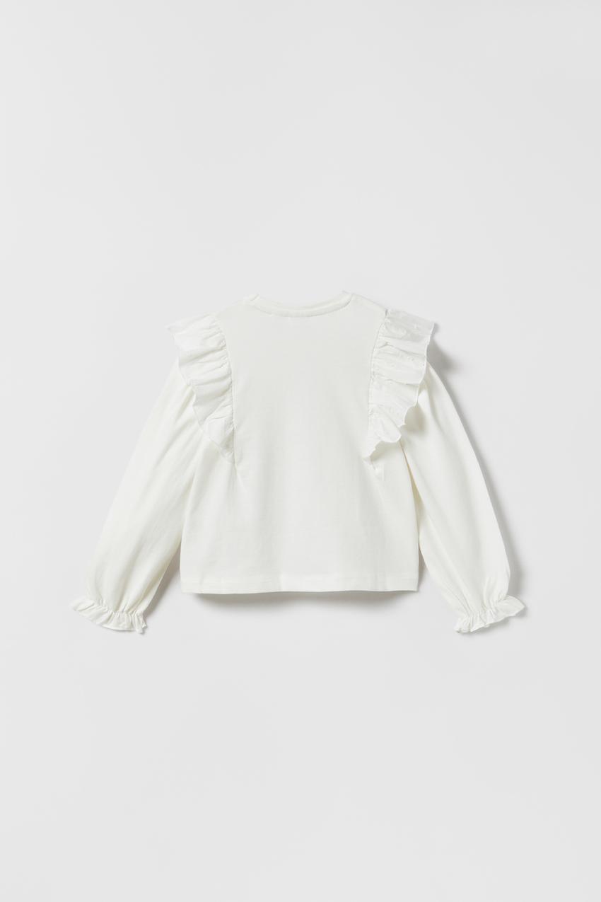 Zara white frill top Clearance