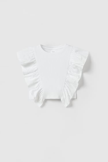 COMBINED RIBBED T-SHIRT