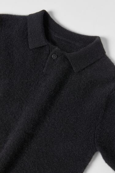 CASHMERE KNIT POLO SWEATER