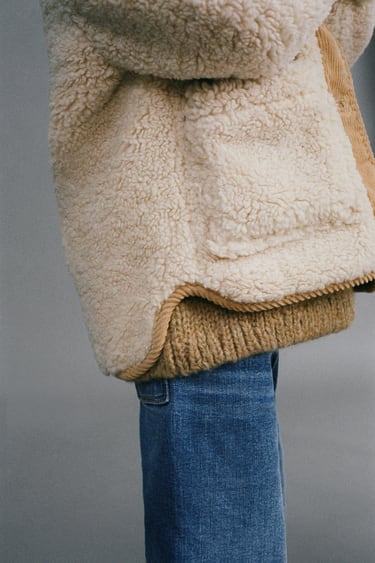 Image 0 of CORDUROY FAUX SHEARLING JACKET from Zara