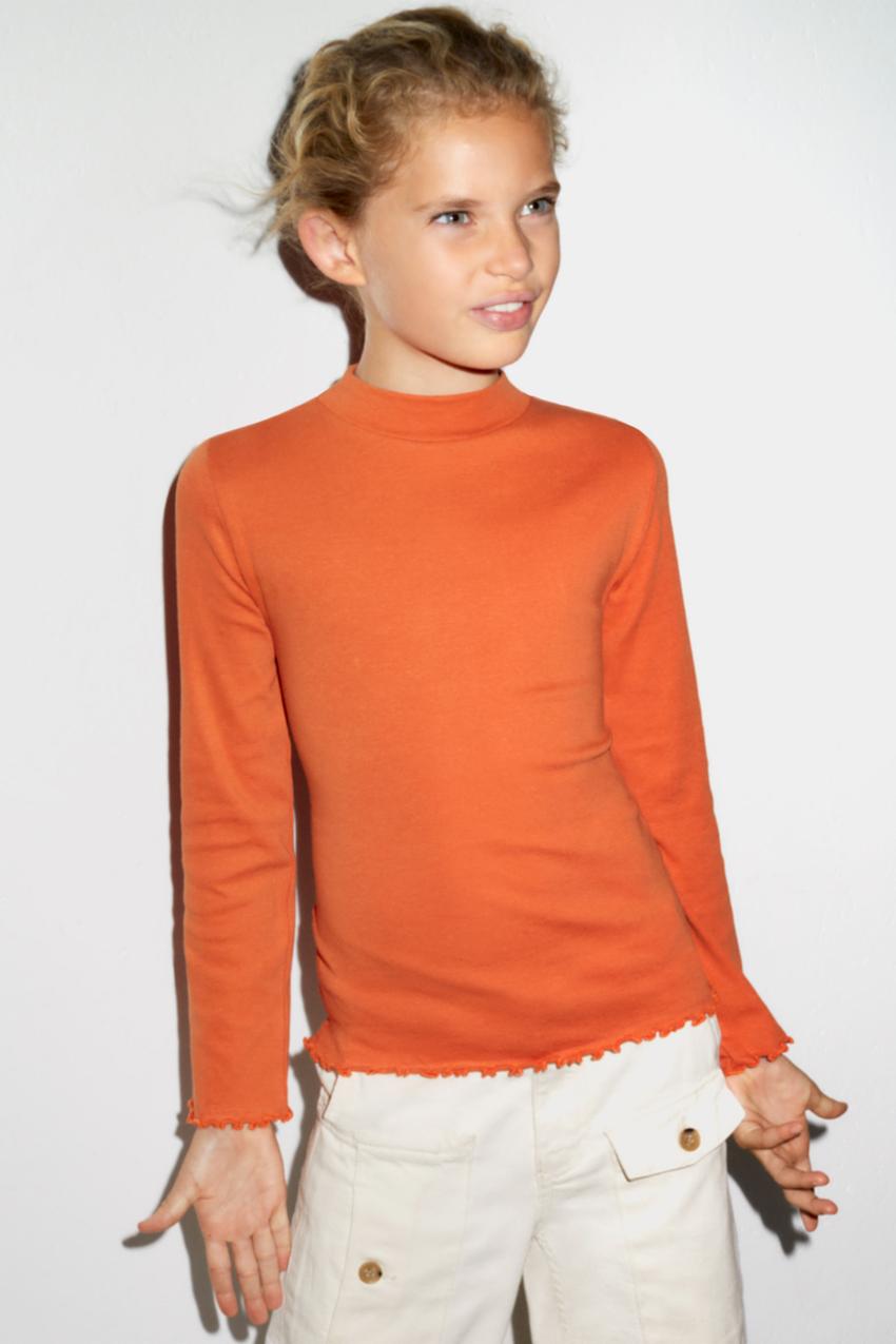 Zara brown high neck top Outlet