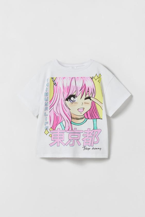 アニメtシャツ ホワイト Zara Japan 日本 アニメtシャツ ホワイト Zara Japan 日本