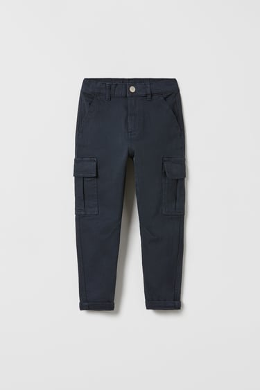 Image 0 of GARMENT DYED HIGH STRETCH CARGO PANTS from Zara