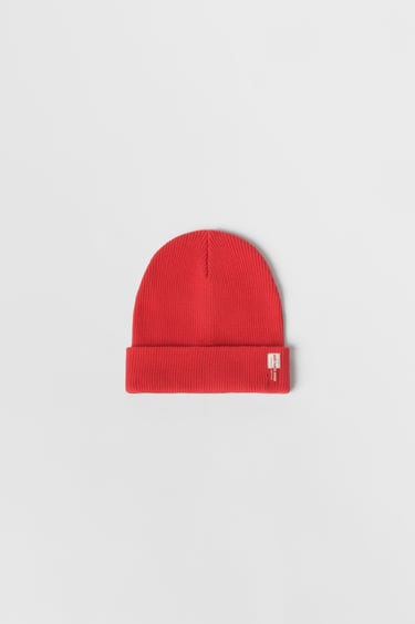 Image 0 of KIDS/ RIBBED BEANIE WITH LABEL from Zara