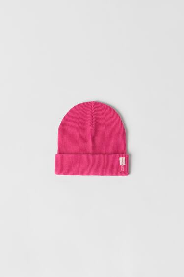 Image 0 of KIDS/ RIBBED BEANIE WITH LABEL from Zara