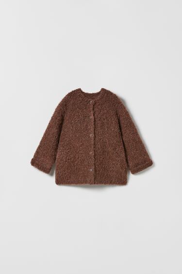 Image 0 of BOUCLÉ KNIT COAT from Zara