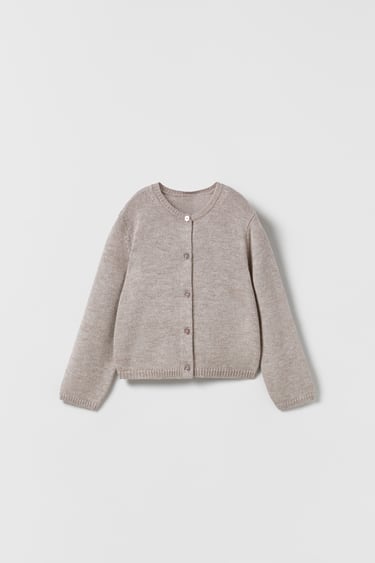 Image 0 of WOOL BLEND KNIT CARDIGAN from Zara