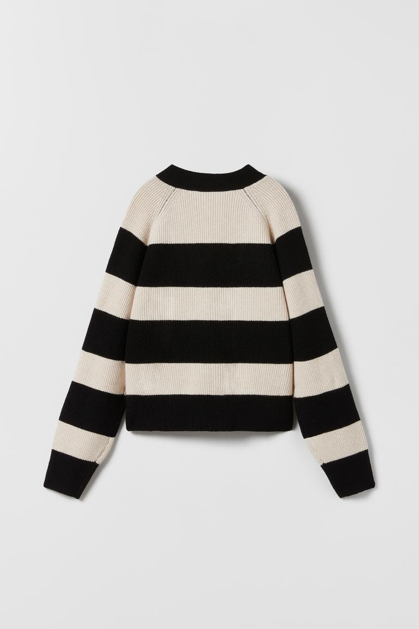 STRIPED KNIT CARDIGAN - striped | ZARA Angola