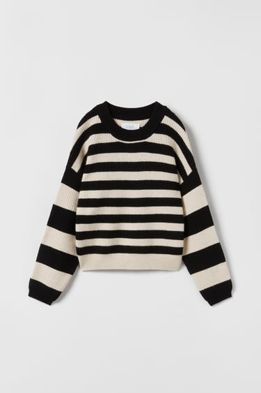 Image 0 of STRIPED KNIT SWEATER from Zara