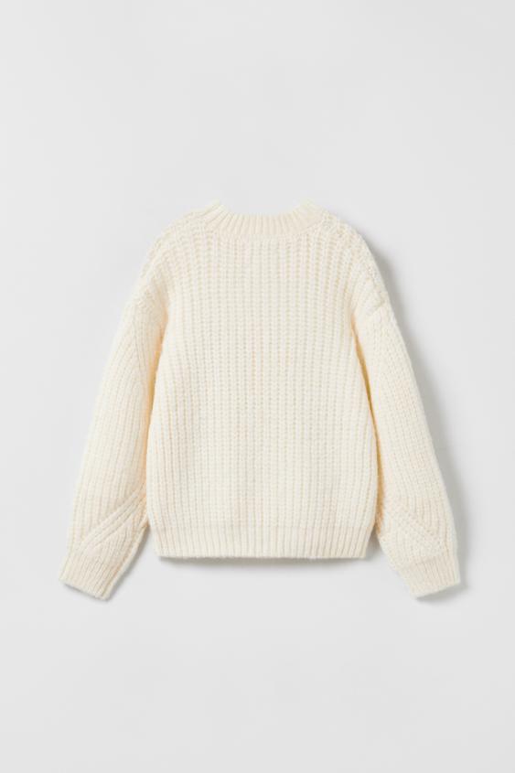 KNIT SWEATER - Ecru | ZARA Singapore