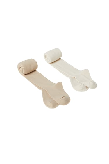 Image 0 of KIDS/ TWO-PACK OF PLAIN TIGHTS from Zara
