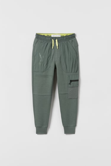Image 0 of SPORTY CONTRAST TROUSERS from Zara