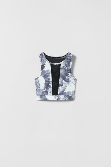 Image 0 of SPORTY PRINTED TOP from Zara
