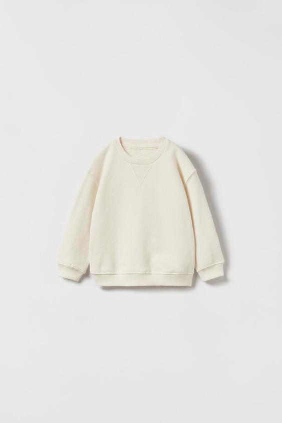 Zara cream sweatshirt clearance