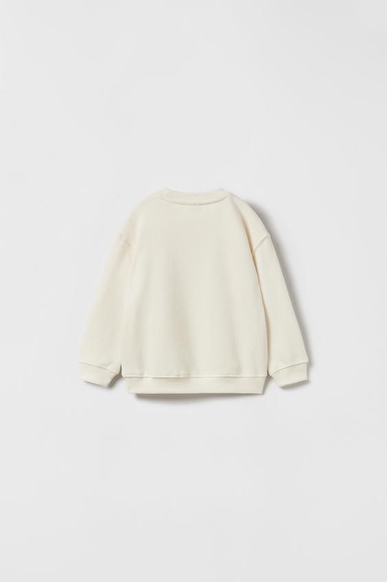 Zara cream sweatshirt clearance