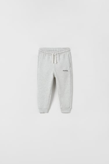 Image 0 of PLUSH TROUSERS WITH SLOGAN from Zara