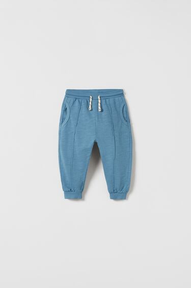 Image 0 of PIPED TRIM PLUSH PANTS from Zara