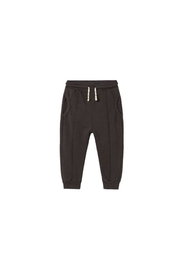 Image 0 of PLUSH TROUSERS WITH PIPING DETAILS from Zara