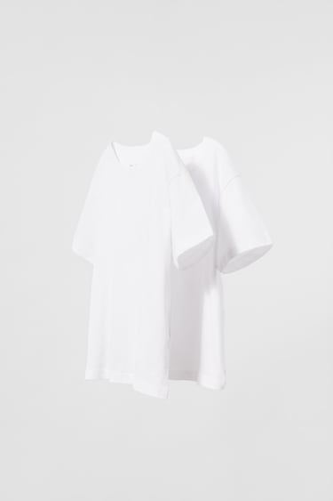 Image 0 of TWO-PACK OF BASIC T-SHIRTS from Zara