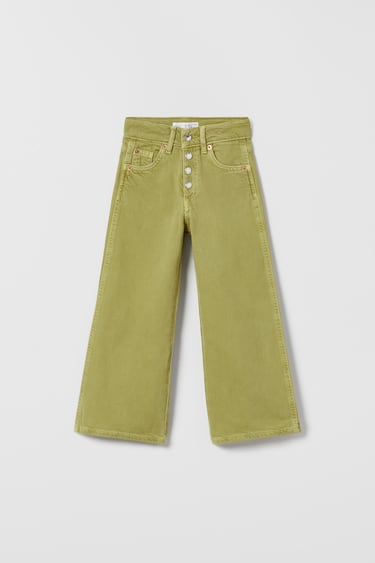 Image 0 of COLOURED WIDE-LEG JEANS from Zara
