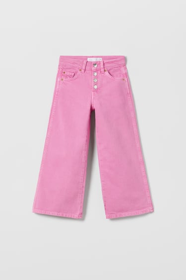 Image 0 of COLOURED WIDE-LEG JEANS from Zara