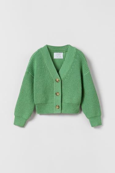 Image 0 of SHORT KNITTED CARDIGAN from Zara